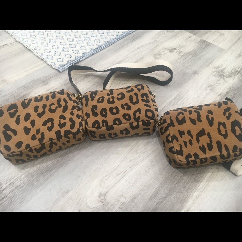Clare V Midi Suede Leopard Sac Crossbody Clutch - Picture 12 of 13